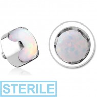 STERILE TITANIUM MICRO SYNTHETIC OPAL JEWELLED ATTACHMENT FOR 1.2MM INTERNALLY THREADED PINS -CROWN