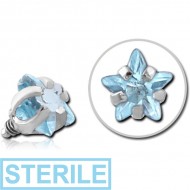 STERILE TITANIUM PRONG SET JEWELLED FOR 1.2MM INTERNALLY THREADED PINS - STAR