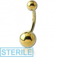 STERILE ANODISED TITANIUM INTERNALLY THREADED NAVEL BANANA