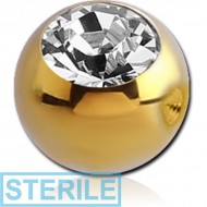 STERILE ANODISED TITANIUM OPTIMA CRYSTAL JEWELLED BALL FOR BALL CLOSURE RING