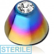 STERILE ANODISED TITANIUM JEWELLED MICRO CONE