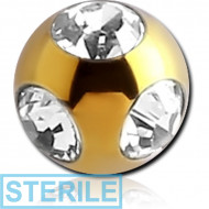 STERILE TITANIUM MULTI OPTIMA CRYSTAL JEWELLED MICRO BALL