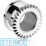 STERILE STAINLESS STEEL SAW BLADE THREADED TUNNEL