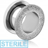STERILE STAINLESS STEEL FROSTED THREADED TUNNEL PIERCING