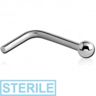 STERILE TITANIUM 90 DEGREE BALL NOSE STUD PIERCING