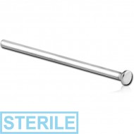 STERILE TITANIUM STRAIGHT DISC NOSE STUD 15MM