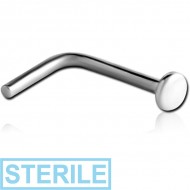 STERILE TITANIUM 90 DEGREE DISC NOSE STUD PIERCING