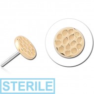 STERILE 14K GOLD ATTACHMENT TITANIUM THREADLESS PIN