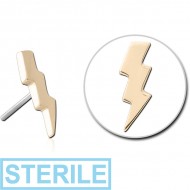 STERILE 14K GOLD ATTACHMENT TITANIUM THREADLESS PIN