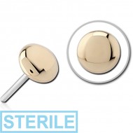 STERILE 14K GOLD ATTACHMENT TITANIUM THREADLESS PIN PIERCING