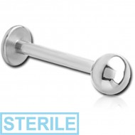 STERILE TITANIUM THREADLESS LABRET PIERCING