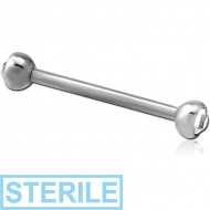 STERILE TITANIUM DOUBLE JEWELLED DISC THREADLESS BARBELL PIERCING