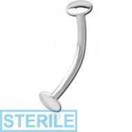 STERILE TITANIUM THREADLESS DISC CURVED BARBELL PIERCING