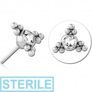 STERILE TITANIUM JEWELLED THREADLESS ATTACHMENT