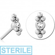 STERILE TITANIUM JEWELLED THREADLESS ATTACHMENT