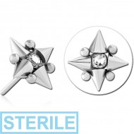 STERILE TITANIUM JEWELLED THREADLESS ATTACHMENT