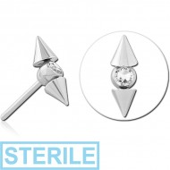 STERILE TITANIUM JEWELLED THREADLESS ATTACHMENT