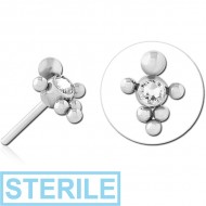 STERILE TITANIUM JEWELLED THREADLESS ATTACHMENT