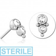 STERILE TITANIUM JEWELLED THREADLESS ATTACHMENT