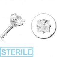 STERILE TITANIUM JEWELLED THREADLESS ATTACHMENT - SQUARE