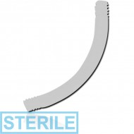 STERILE UV ACRYLIC FLEXIBLE CURVED BARBELL PIN PIERCING