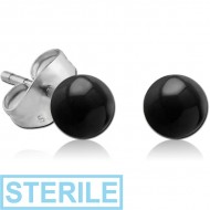 STERILE UV ACRYLIC BALL EAR STUDS PAIR
