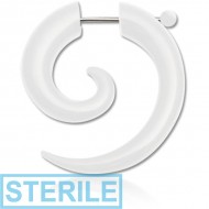 STERILE UV ACRYLIC FAKE EAR SPIRAL WITH BALL PIERCING