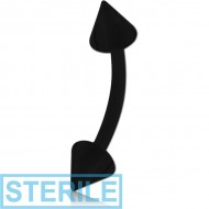 STERILE UV ACRYLIC FLEXIBLE CURVED MICRO BARBELL WITH CONES PIERCING