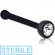 STERILE UV ACRYLIC SWAROVSKI CRYSTAL JEWELLED NOSE BONE