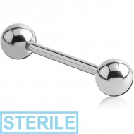 STERILE 14K WHITE GOLD BARBELL