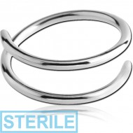 STERILE SURGICAL STEEL FISH HOOK-ILLUSION RING