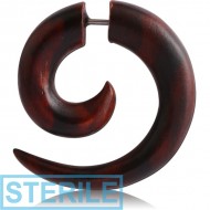 STERILE ORGANIC WOODEN FAKE SPIRAL BLACK WOOD-SONO