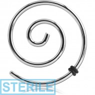 STERILE SURGICAL STEEL WIRE EAR SPIRAL PIERCING
