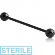 STERILE BIOFLEX BARBELL WITH BLACK PVD SURGICAL STEEL BALLS PIERCING