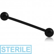 STERILE BIOFLEX BARBELL WITH BLACK PVD TITANIUM BALLS PIERCING