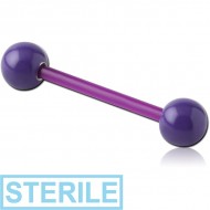STERILE BIOFLEX BARBELL WITH SURGICAL STEEL ENAMEL BALLS PIERCING
