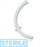 STERILE BIOFLEX CURVED RETAINER LABRET WITH DISC PIERCING