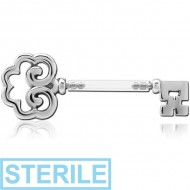 STERILE BIOFLEX PUSH FIT NIPPLE BARBELL - KEY PIERCING