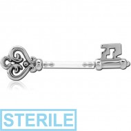 STERILE BIOFLEX PUSH FIT NIPPLE BARBELL - KEY PIERCING