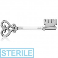 STERILE BIOFLEX PUSH FIT NIPPLE BARBELL - KEY PIERCING