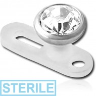 STERILE BIOFLEX INTERNALLY THREADED DERMAL ANCHOR WITH TITANIUM JEWELLED DISC