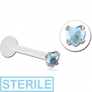 STERILE BIOFLEX INTERNAL LABRET WITH JEWELLED SURGICAL STEEL ATTACHMENT