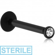 STERILE BIOFLEX INTERNAL MICRO LABRET WITH JEWELLED DISC PIERCING