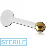 STERILE BIOFLEX INTERNAL LABRET WITH TITANIUM BALL PIERCING