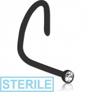 STERILE BIOFLEX INTERNAL CURVED NOSE STUDS AND JEWELLED DISC