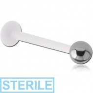 STERILE BIOFLEX LABRET WITH STEEL BALL PIERCING