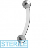 STERILE BIOFLEX MICRO CURVED BARBELL WITH STEEL BALLS