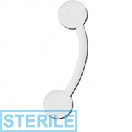 STERILE BIOFLEX CURVED MICRO BARBELL WITH UV ACRYLIC BALLS PIERCING