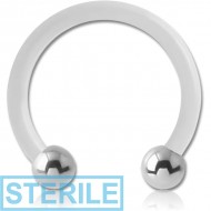 STERILE BIOFLEX MICRO CIRCULAR BARBELL WITH STEEL BALLS PIERCING