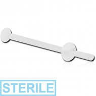 STERILE BIOFLEX MICRO LABRET RETAINER WITH PUSH FIT DISC PIERCING
